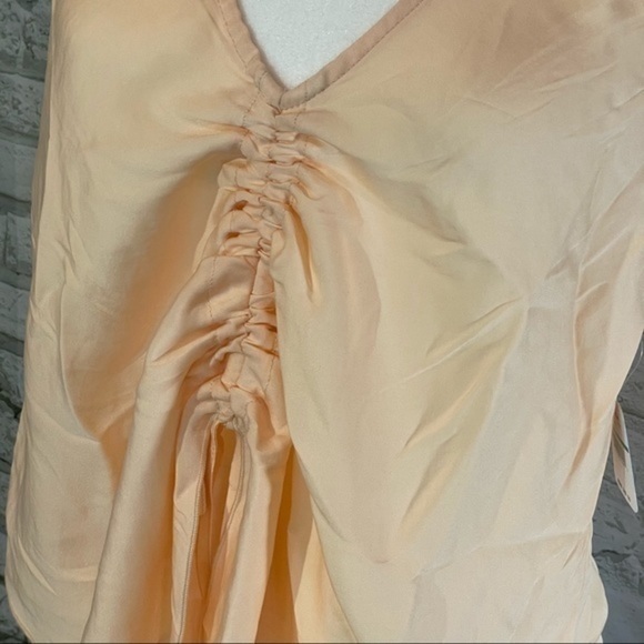 FREE PEOPLE Cream Cinched Camisole Large - Picture 4 of 13